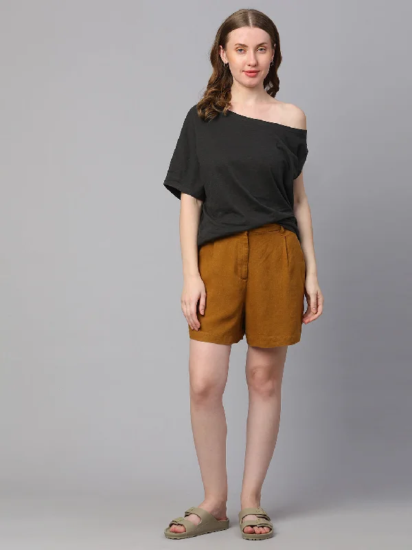 Drawstring shorts – Shorts with a drawstring at the waist for adjustable comfort.Drawstring shorts – Shorts with a drawstring at the waist for adjustable comfort.Women's Mustard Linen Viscose Regular Fit Shorts Drawstring shorts – Shorts with a drawstring at the waist for adjustable comfort.Drawstring shorts – Shorts with a drawstring at the waist for adjustable comfort.Women's Mustard Linen Viscose Regular Fit Shorts