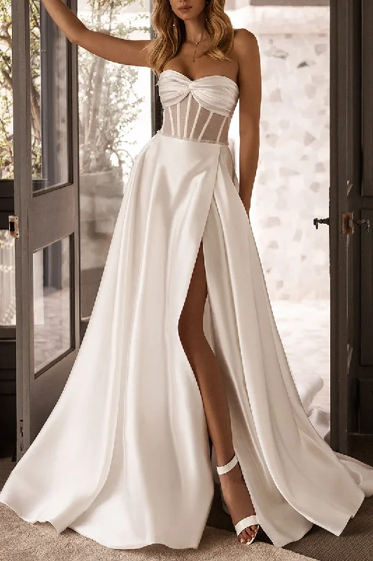 Slip dress – Simple, silky dress with spaghetti straps, resembling a slip, often worn casually or for evening wear.Slip dress – Simple, silky dress with spaghetti straps, resembling a slip, often worn casually or for evening wear.A line Sweetheart High Split Satin Wedding Dress with Pockets QW0833 Slip dress – Simple, silky dress with spaghetti straps, resembling a slip, often worn casually or for evening wear.Slip dress – Simple, silky dress with spaghetti straps, resembling a slip, often worn casually or for evening wear.A line Sweetheart High Split Satin Wedding Dress with Pockets QW0833