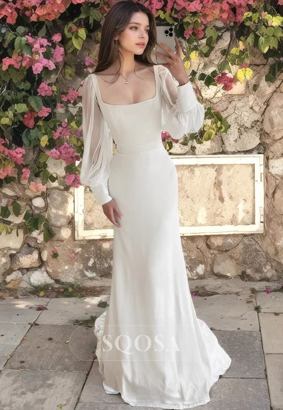 Off-the-shoulder dress – Dress with sleeves or straps that sit below the shoulders, exposing the upper arms.Off-the-shoulder dress – Dress with sleeves or straps that sit below the shoulders, exposing the upper arms.Square-Neck Straps with Long Tulle Sleeves Wedding Dress Floor Length Beach Wedding Dress Off-the-shoulder dress – Dress with sleeves or straps that sit below the shoulders, exposing the upper arms.Off-the-shoulder dress – Dress with sleeves or straps that sit below the shoulders, exposing the upper arms.Square-Neck Straps with Long Tulle Sleeves Wedding Dress Floor Length Beach Wedding Dress