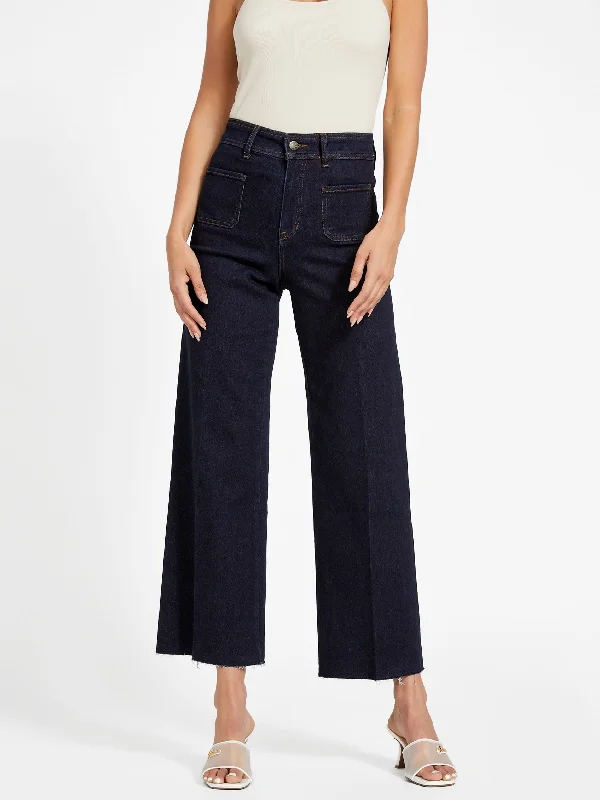Wide-waistband trousers – Trousers with a thick waistband, often providing a more structured or comfortable fit.Wide-waistband trousers – Trousers with a thick waistband, often providing a more structured or comfortable fit.Sandrina High-Rise Wide-Leg Jeans