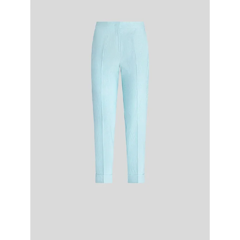 Straight-leg trousers – Trousers with a consistent width from hip to ankle, not tapered or flared.Straight-leg trousers – Trousers with a consistent width from hip to ankle, not tapered or flared.Tailored Jacquard Trousers