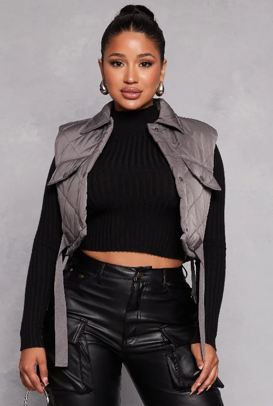 women's waistcoats that are perfect for adding a touch of elegance to any outfitwomen's waistcoats that are perfect for adding a touch of elegance to any outfitAlmost Famous Quilted Snap Button Front Vest