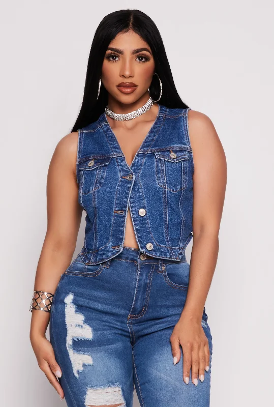 women's waistcoats for casual occasionswomen's waistcoats for casual occasionsWAX Denim Button Front Cropped Vest women's waistcoats for casual occasionswomen's waistcoats for casual occasionsWAX Denim Button Front Cropped Vest
