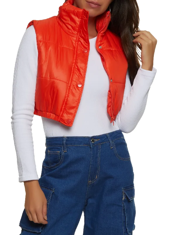 lightweight women's waistcoatslightweight women's waistcoatsCropped Puffer Vest