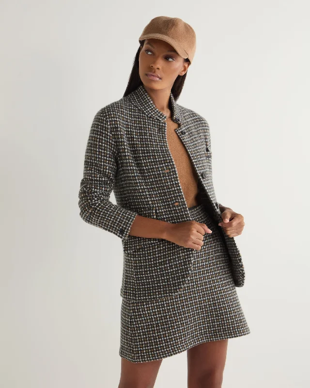 women's blazers that are best sellerswomen's blazers that are best sellersWomen's Dogtooth Utility Cashmere Blazer Brown